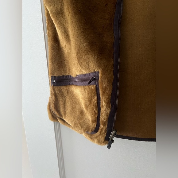 🆕 NWOT Barbour Warm Pile Waistcoat Zip-In Liner Brown - 34 - Picture 4 of 11